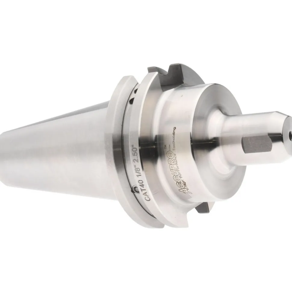 End Mill Holder: CAT40 Taper, Taper Shank, 1/8" Hole Dia