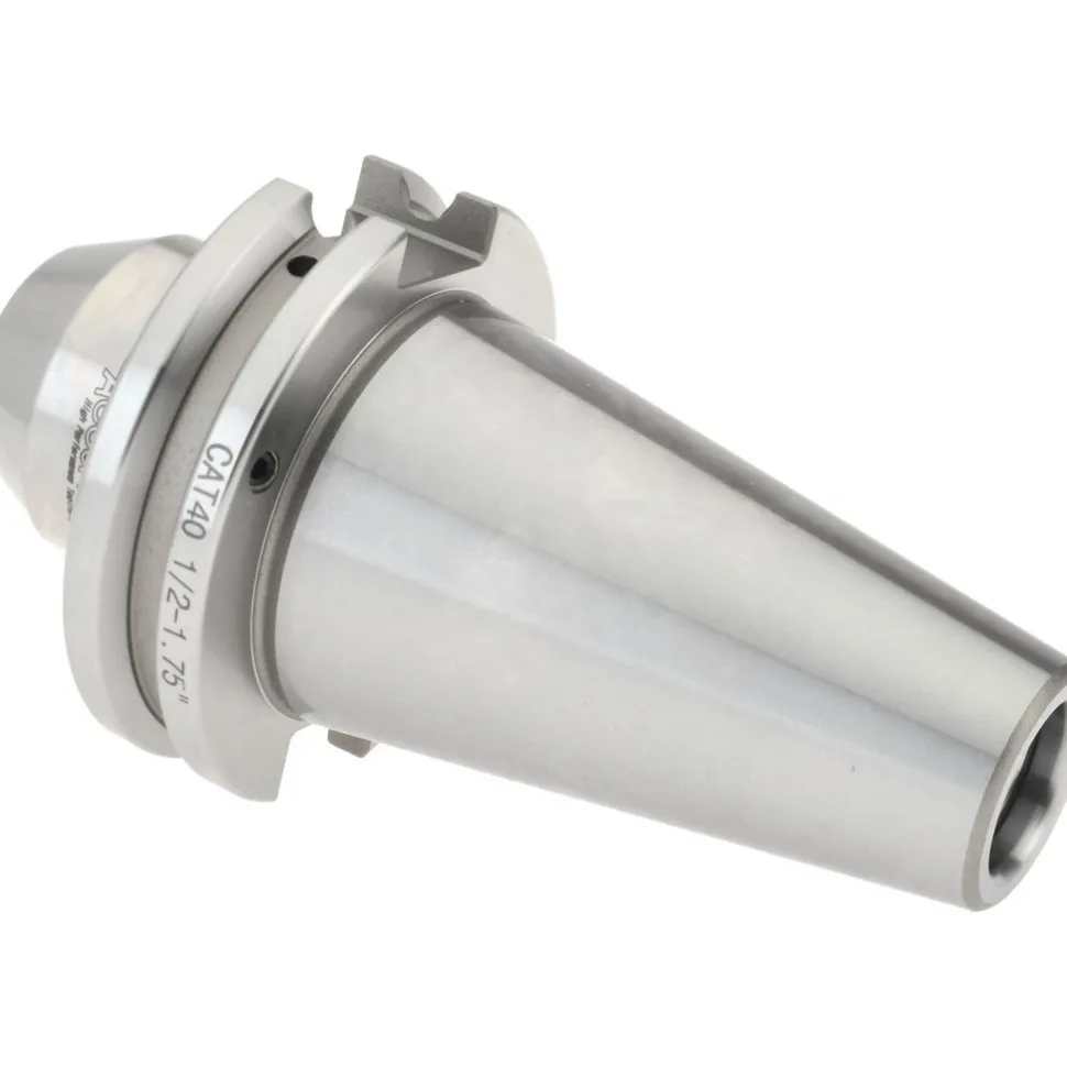 End Mill Holder: CAT40 Taper, Taper Shank, 1/2" Hole Dia