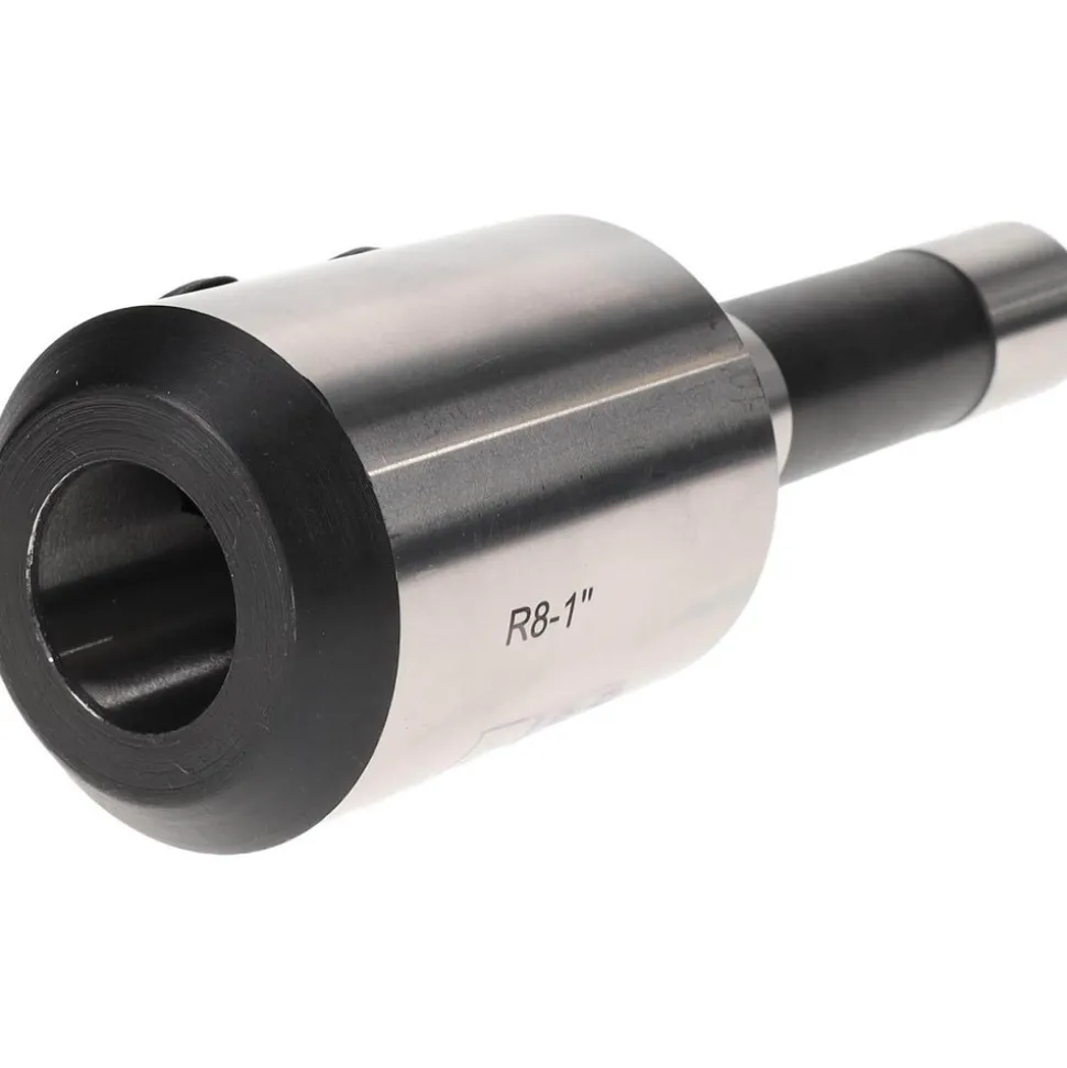 End Mill Holder: R8 Taper, Taper Shank, 1" Hole Dia