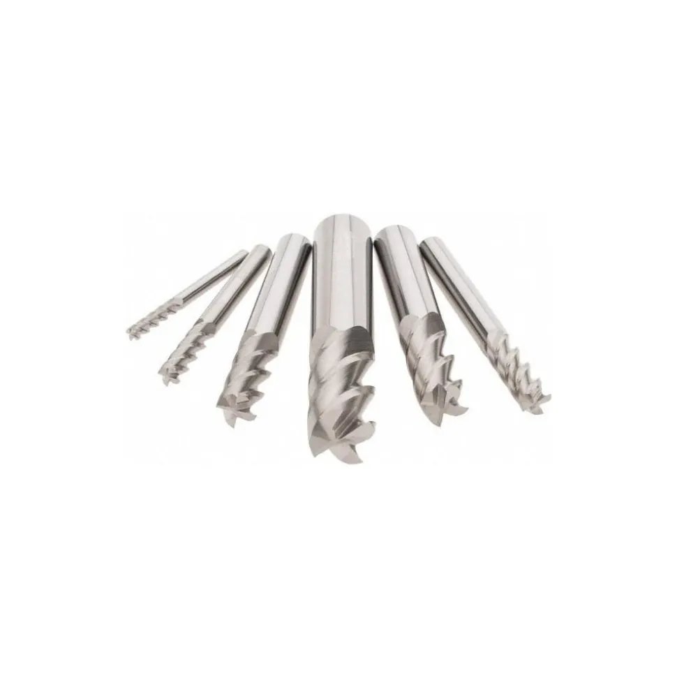 End Mill Set: 4 Flute, Square End