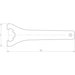 ER16 Collet Chuck Wrench: Spanner, Use with ER Spanner Nuts