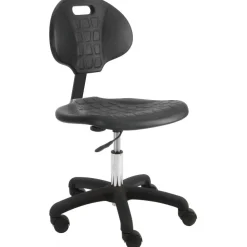 ESD Desk Task Chair: Polyurethane, Black