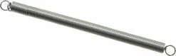 Extension Spring: 0.23" OD, 3.65 lb Max Load, 6.96" Extended Length, 0.0286" Wire Dia
