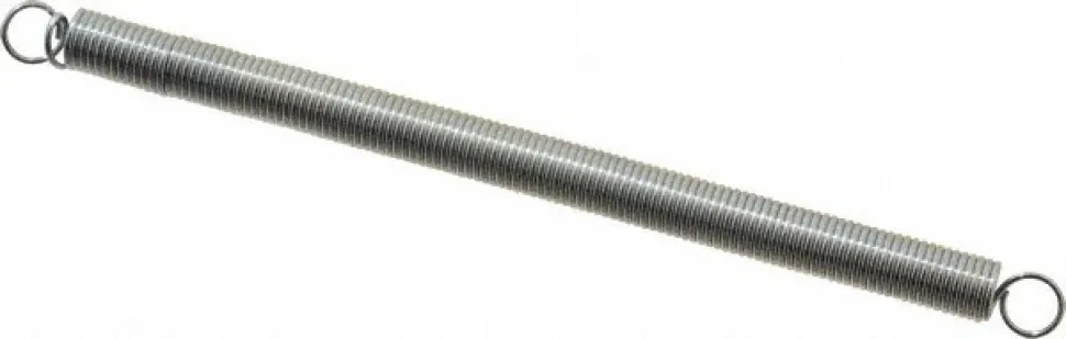 Extension Spring: 0.23" OD, 3.65 lb Max Load, 6.96" Extended Length, 0.0286" Wire Dia