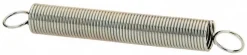 Extension Spring: 0.312" OD, 2.61 lb Max Load, 5.92" Extended Length, 0.0286" Wire Dia, Cross-Over