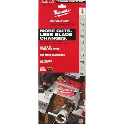 Extreme Thin Metal Deep Cut Band Saw Blade, 3-Pack