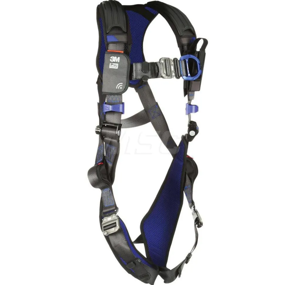 Fall Protection Harnesses: 420 Lb, Vest Style, Size X-Large, For Climbing, Back & Front