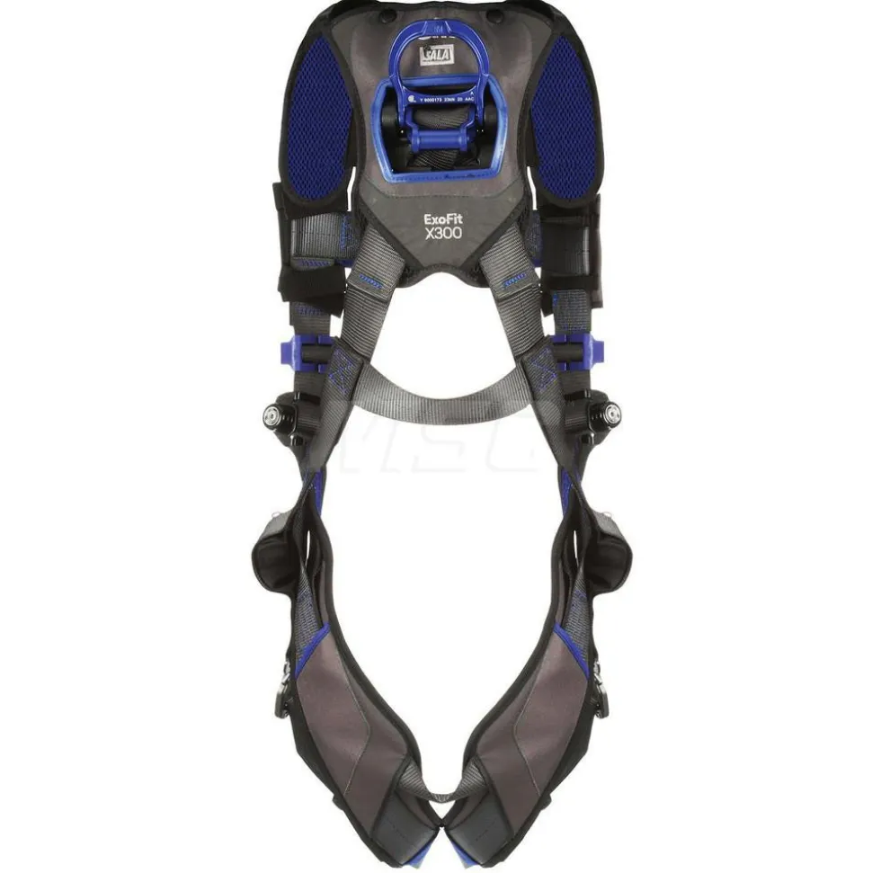 Fall Protection Harnesses: 420 Lb, Vest Style, Size X-Large, For Climbing, Back & Front