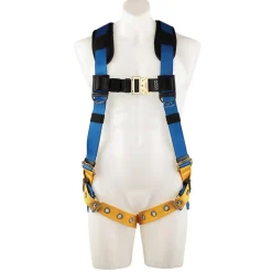 Fall Protection Harnesses: 400 Lb, Single D-Ring Style, Size Medium & Large, For General Industry, Back
