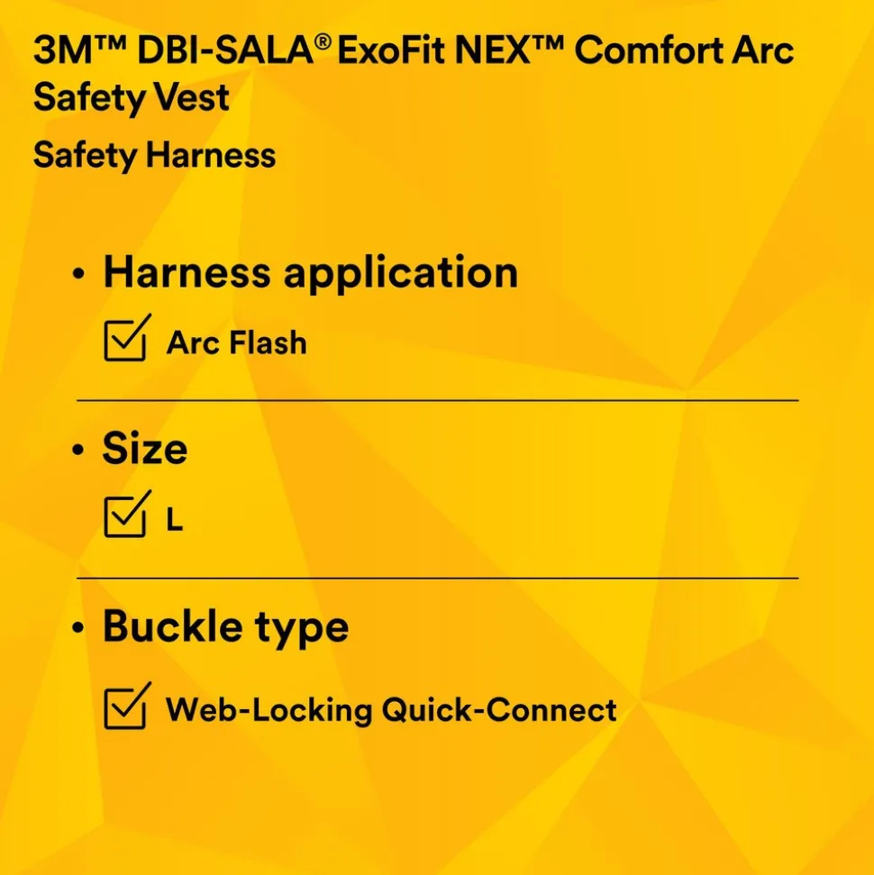 Fall Protection Harnesses: 420 Lb, Arc Flash Style, Size Large