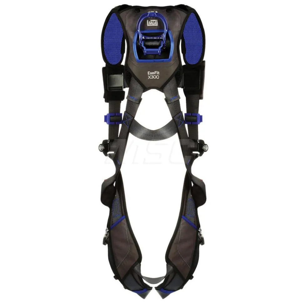 Fall Protection Harnesses: 420 Lb, Vest Style, Size 3X-Large, For General Purpose, Back