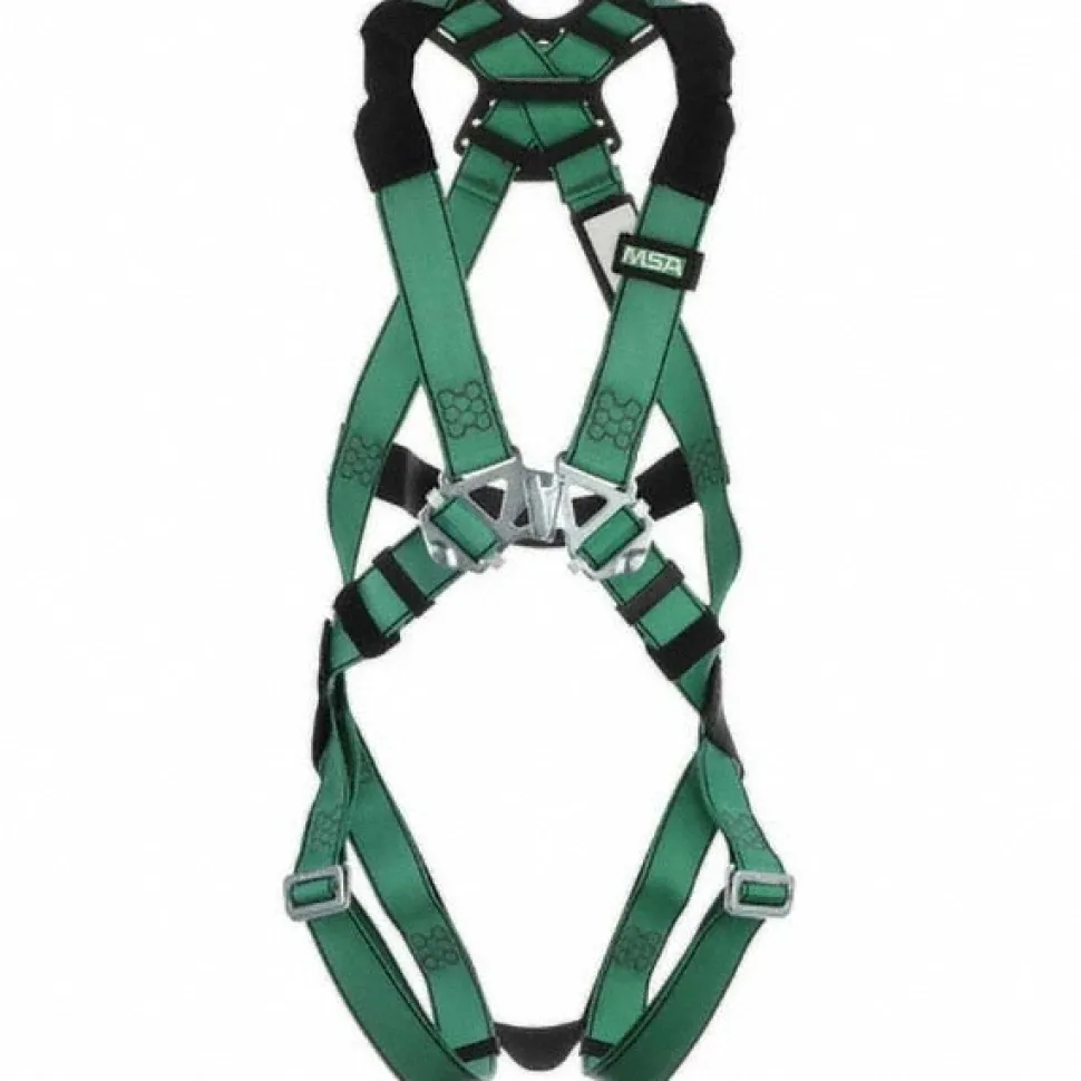 Fall Protection Harnesses: 400 Lb, Vest Style, Size X-Large, Polyester, Back