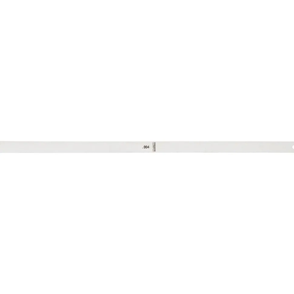 Feeler Gage: 0.004" Thick, 0.5" Wide, 12" Long