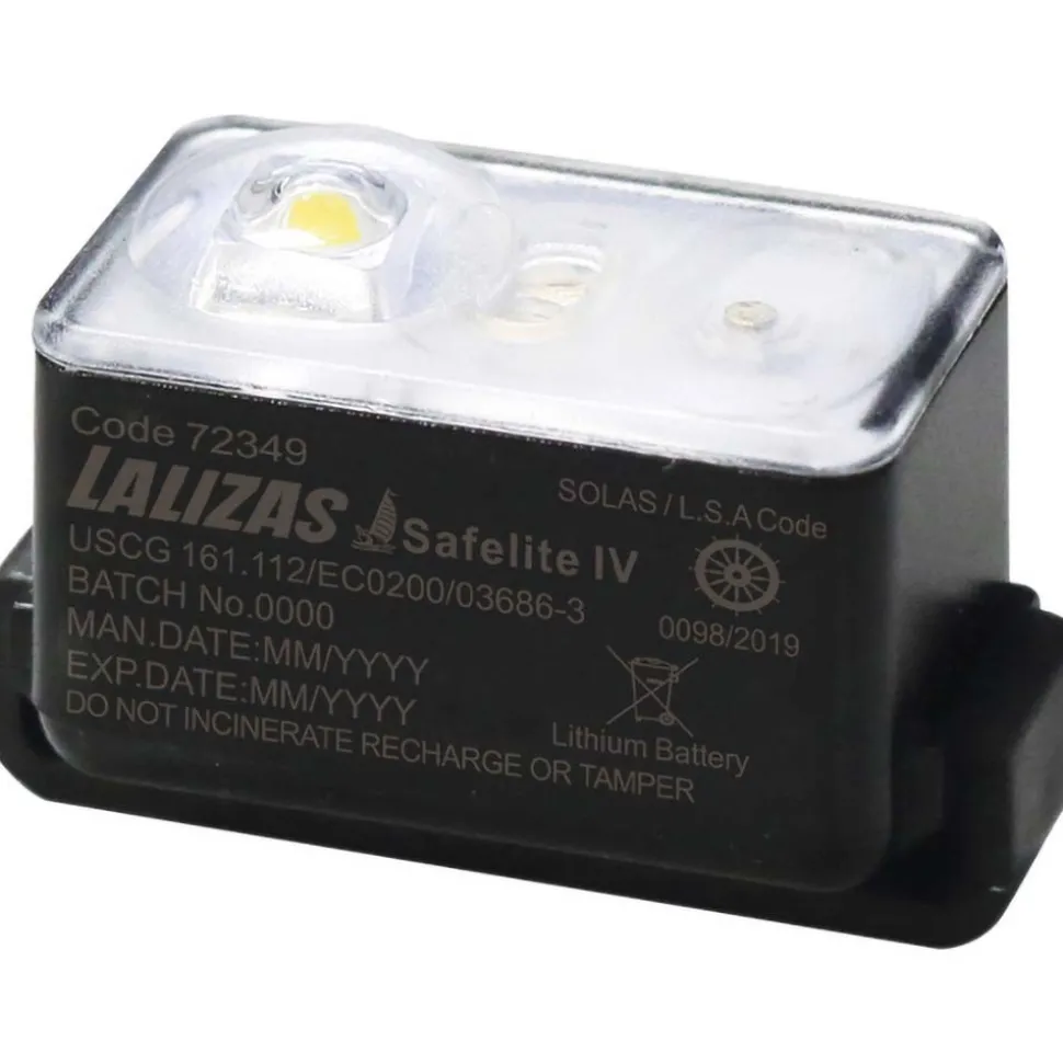 Flotation Device Accessories: Type: Lifejacket Light; For Use With: Any type of Lifejacket; Additional Information: Lifejacket Led Flashing Light "Safelite Iv", On-Off, Water Activated, Solas/Med, Uscg Approved