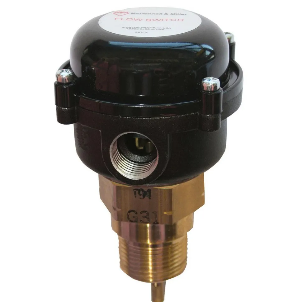 Flow Switches; Type: General Purpose Flow Switch; Housing Material: Brass; Flow Set Point: 17.6 GPM; GPM: 4.9 - 245; Maximum Operating Temperature: 225.0 °C; 225.0 °F; Connection Style: Threaded; Thread Type: NPT; Nema Type: 4; Overall Length: 3.25 in; 83 mm; Application: General Purpose