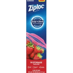 Food Storage Bag: 1 gal, Plastic