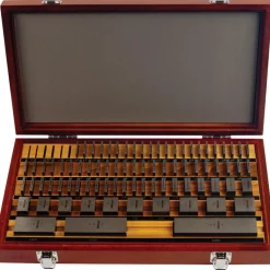 Gage Block Set: 0.05 to 4'' Range, 81 Pc, AS-1 Grade, Steel