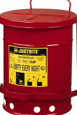 6 Gallon Capacity, Galvanized Steel Disposal Can