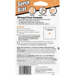 Glue: Glue Type: Super Glue; Container Size: 3 g; Container Type: Tube; Working Time: None
