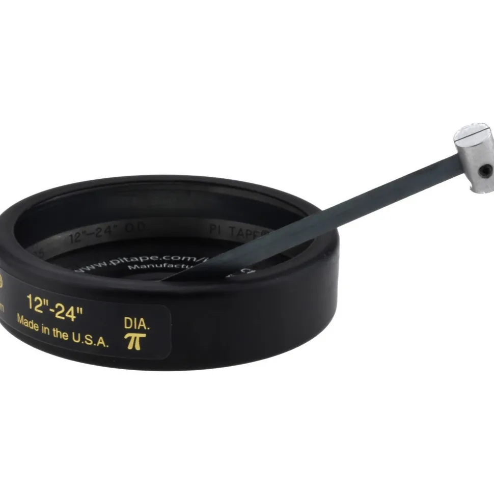 0.001" Graduation, 12 to 24" Measurement, Spring Steel Dia Tape Measure