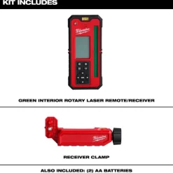 Green Rotary Laser Remote Control & Receiver
