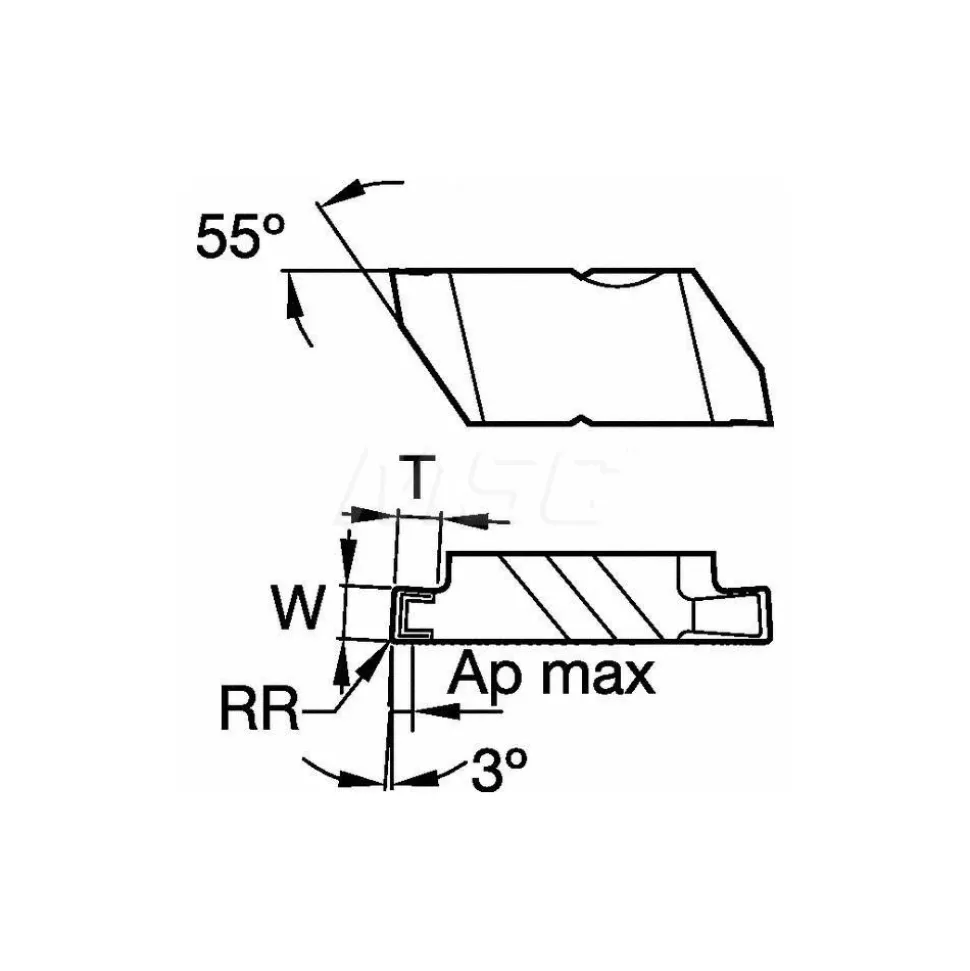 Grooving Insert: NG3125LK KC5010, Carbide