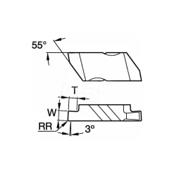 Grooving Insert: NG2031R KC5010, Carbide