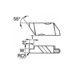 Grooving Insert: NR3031R KC5010, Carbide