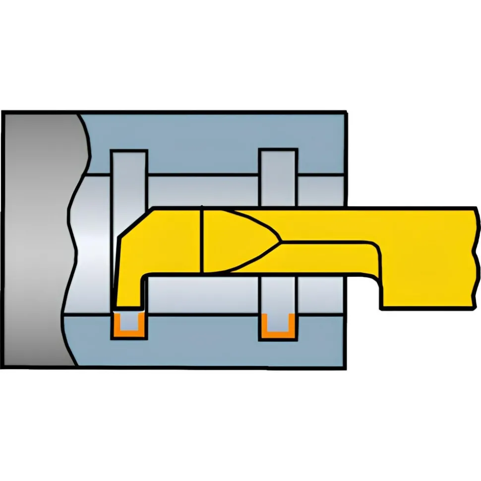Grooving Tool: Exterior & Interior, Right Hand, 6.00 mm Shank Dia, 1.57 mm Groove Width