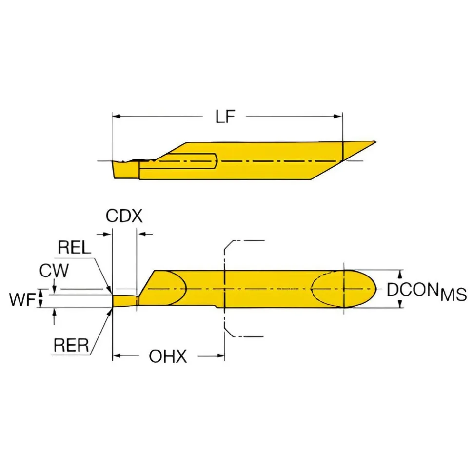 Grooving Tool: Interior, Right Hand, 6.00 mm Shank Dia, 1.50 mm Groove Width