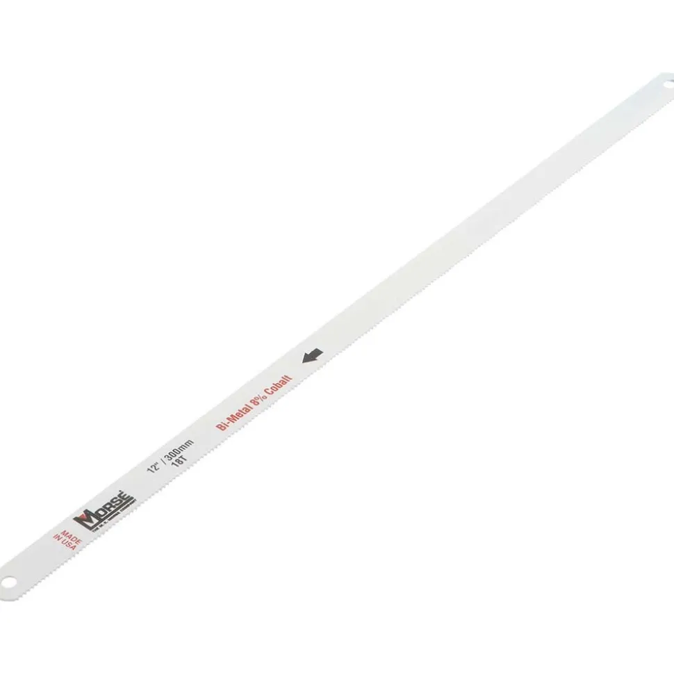 Hand Hacksaw Blades: Blade Material: Bi-Metal; Fractional Blade Length: 12; Blade Width (Inch): 1/2; Blade Thickness (Decimal Inch): 0.0250
