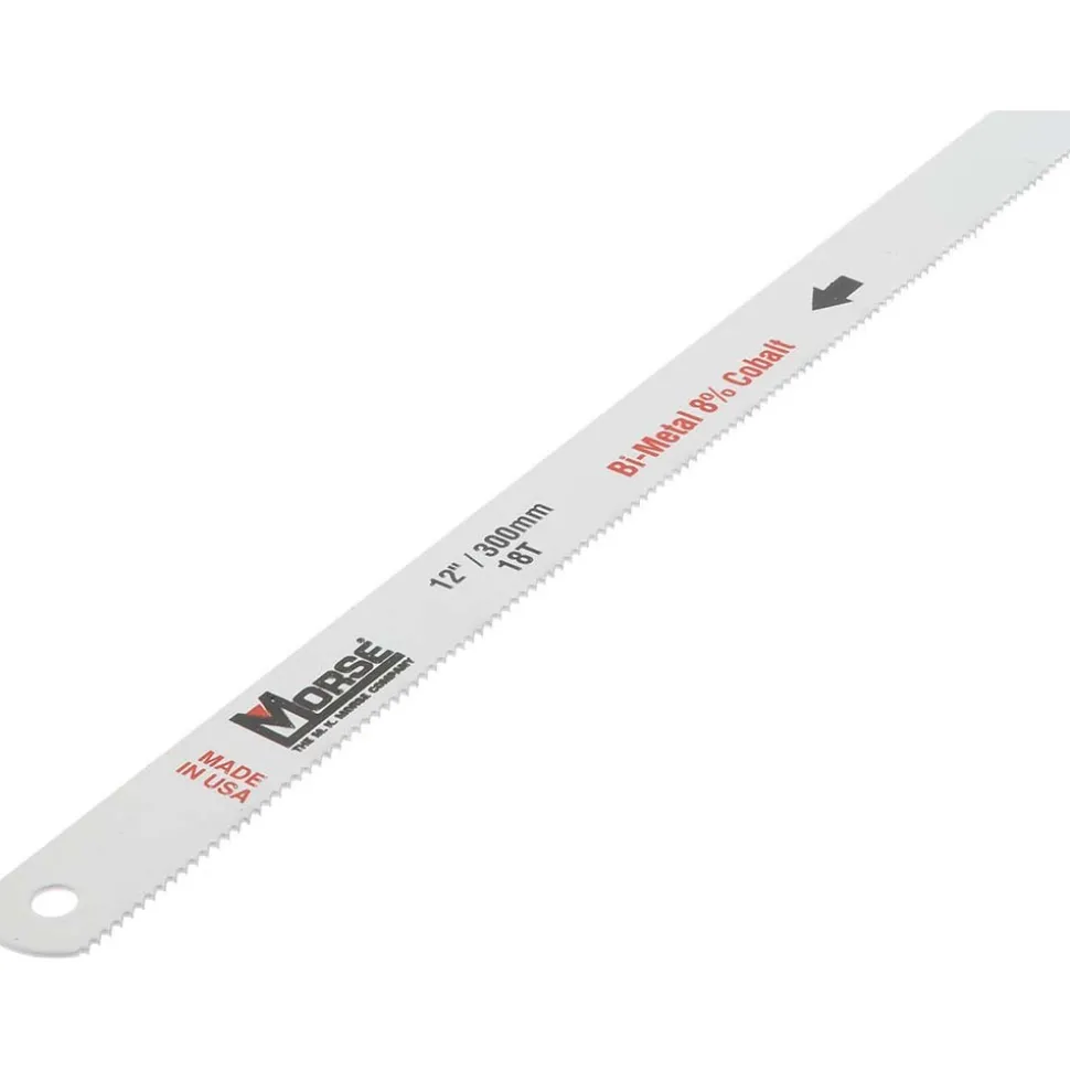 Hand Hacksaw Blades: Blade Material: Bi-Metal; Fractional Blade Length: 12; Blade Width (Inch): 1/2; Blade Thickness (Decimal Inch): 0.0250
