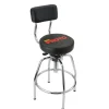 Heavy-Duty Stool: Vinyl, 14" Seat Width, 3" Seat Depth, Black