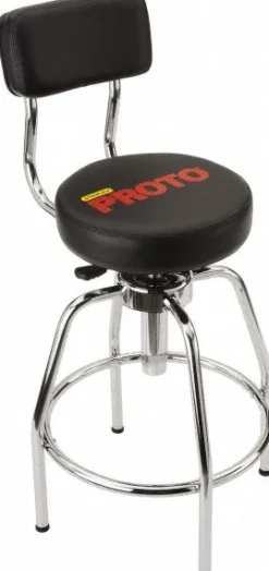 Heavy-Duty Stool: Vinyl, 14" Seat Width, 3" Seat Depth, Black
