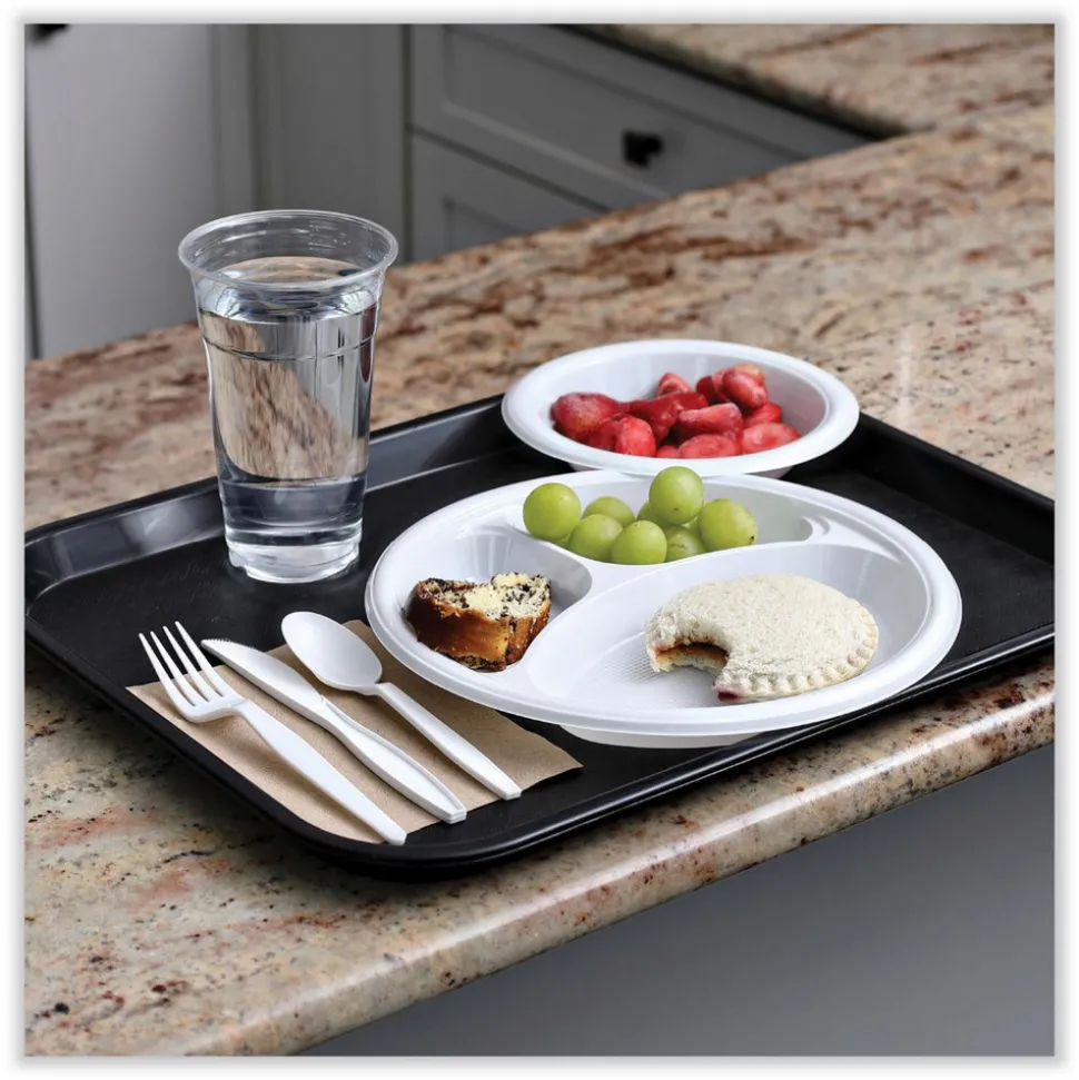 Heavyweight Polystyrene Plastic Cutlery, Fork, White, 1000/Carton