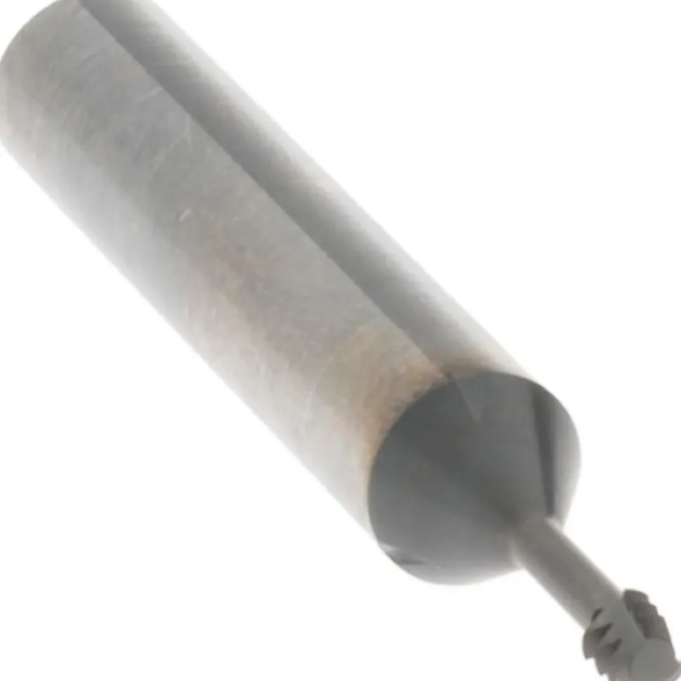 Helical Flute Thread Mill: #6-32, 3 Flute, 0.2500" Shank Dia, Solid Carbide