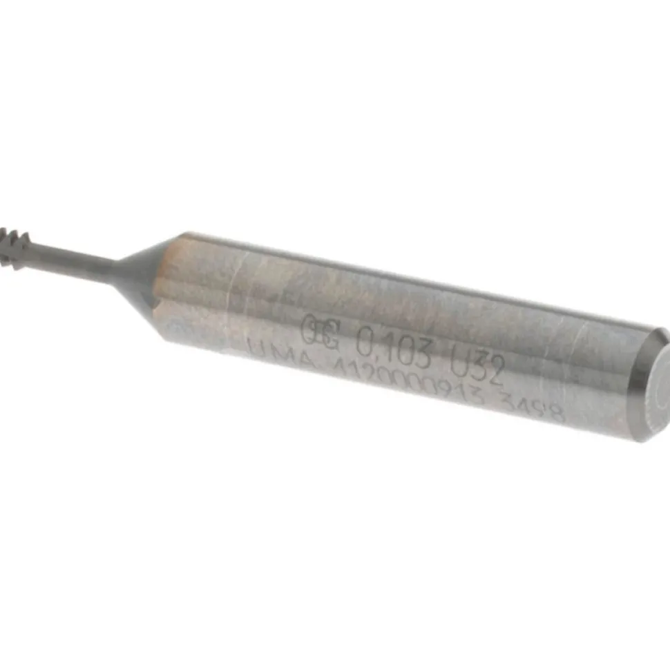Helical Flute Thread Mill: #6-32, 3 Flute, 0.2500" Shank Dia, Solid Carbide