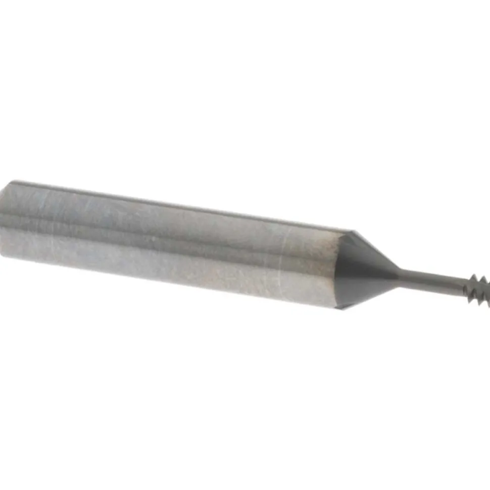 Helical Flute Thread Mill: #6-32, 3 Flute, 0.2500" Shank Dia, Solid Carbide