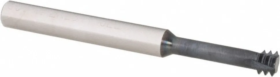 Helical Flute Thread Mill: 5/16-18, Internal, 3 Flute, 0.2500" Shank Dia, Solid Carbide