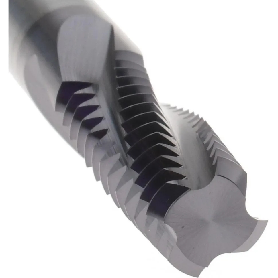 Helical Flute Thread Mill: 1/2-13, Internal, 4 Flute, 0.3750" Shank Dia, Solid Carbide