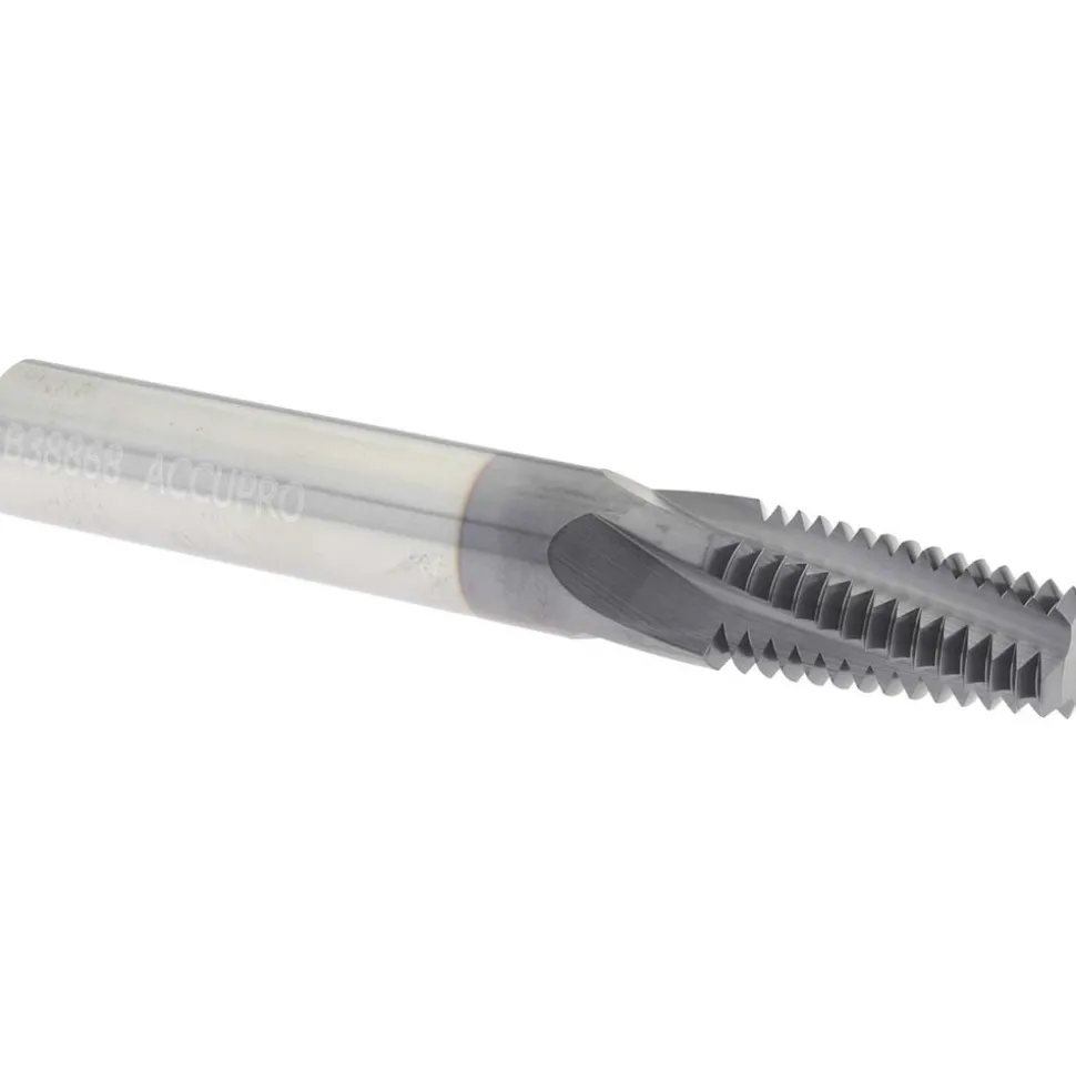 Helical Flute Thread Mill: 1/2-14, Internal, 4 Flute, 0.5000" Shank Dia, Solid Carbide