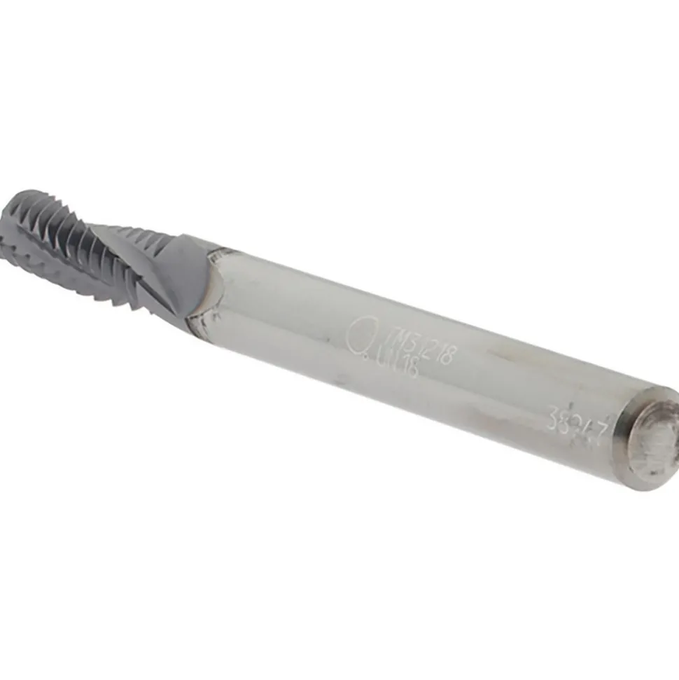 Helical Flute Thread Mill: 5/16-18, Internal, 3 Flute, 0.2500" Shank Dia, Solid Carbide