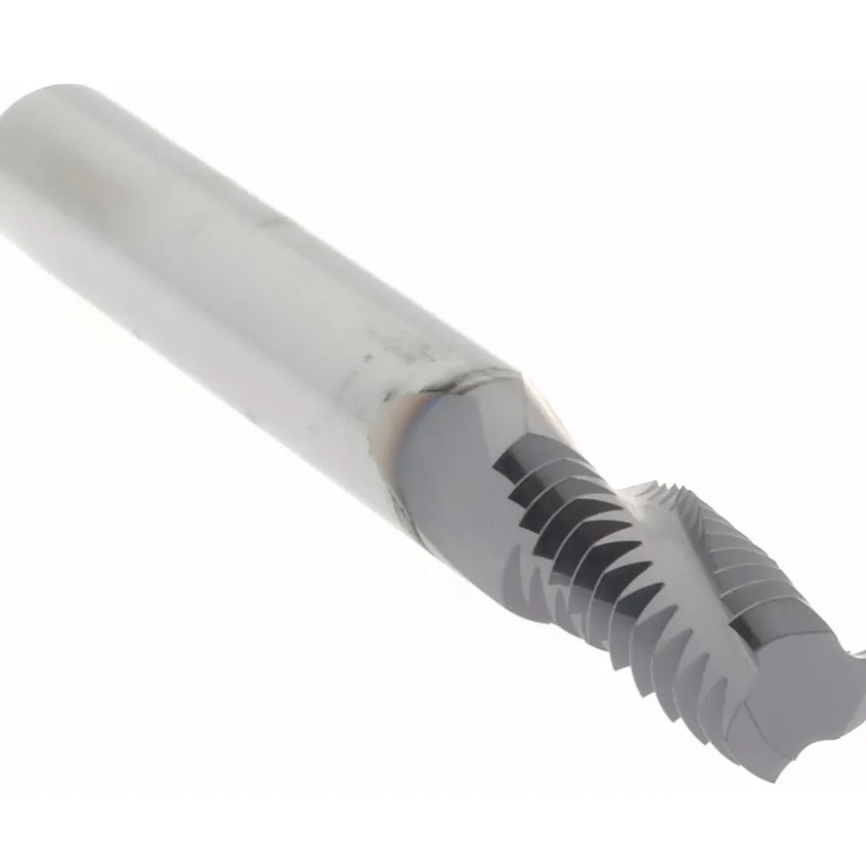 Helical Flute Thread Mill: 5/16-18, Internal, 3 Flute, 0.2500" Shank Dia, Solid Carbide