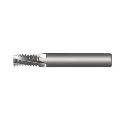 Helical Flute Thread Mill: 7/16-20, Internal, 4 Flute, 0.3750" Shank Dia, Solid Carbide