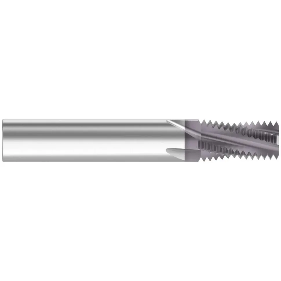 Helical Flute Thread Mill: 1-11-1/2, Internal & External, 4 Flute, 0.6250" Shank Dia, Solid Carbide