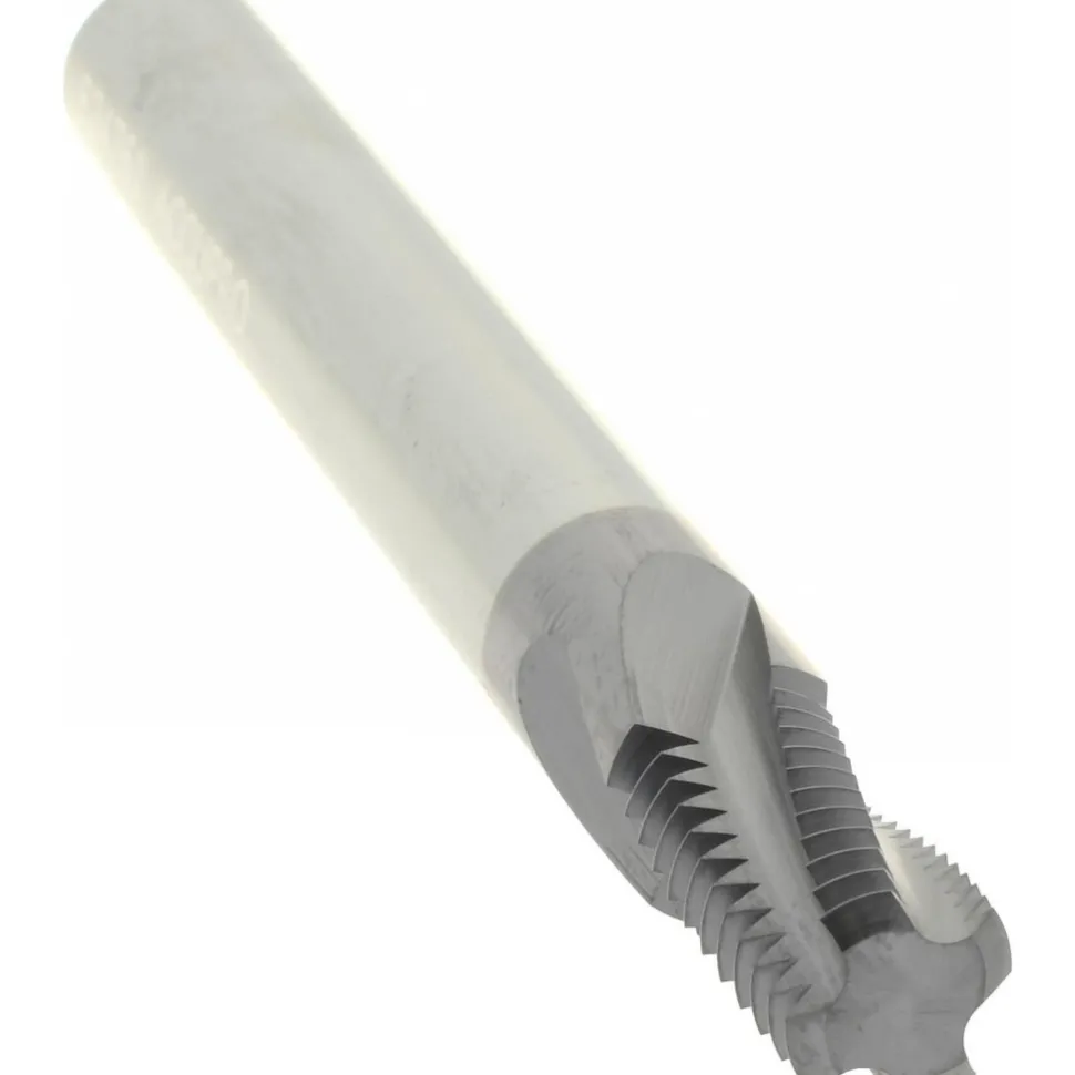 Helical Flute Thread Mill: 1/4-18, Internal, 4 Flute, 0.3750" Shank Dia, Solid Carbide