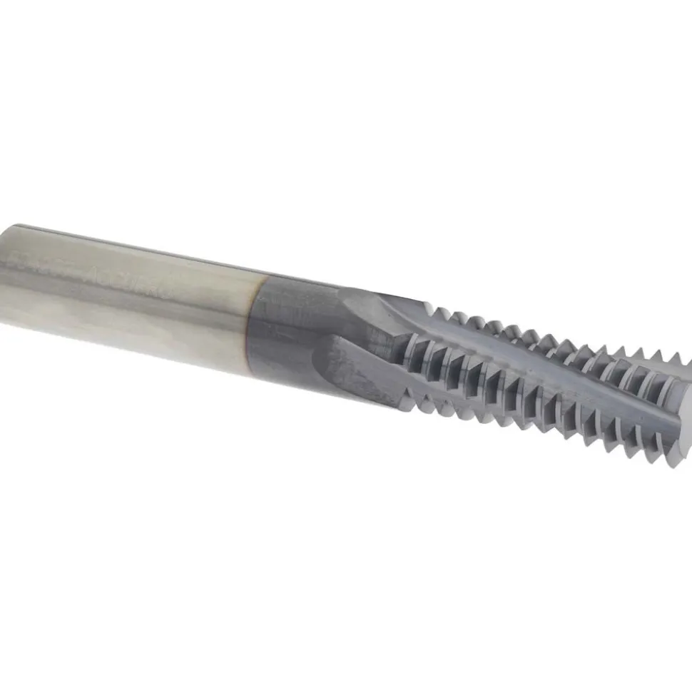 Helical Flute Thread Mill: 5/8-11, Internal, 4 Flute, 0.5000" Shank Dia, Solid Carbide