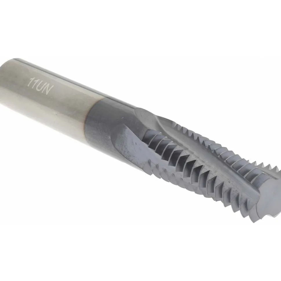 Helical Flute Thread Mill: 5/8-11, Internal, 4 Flute, 0.5000" Shank Dia, Solid Carbide
