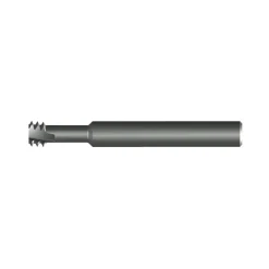 Helical Flute Thread Mill: #6-32, Internal, 3 Flute, 0.2500" Shank Dia, Solid Carbide