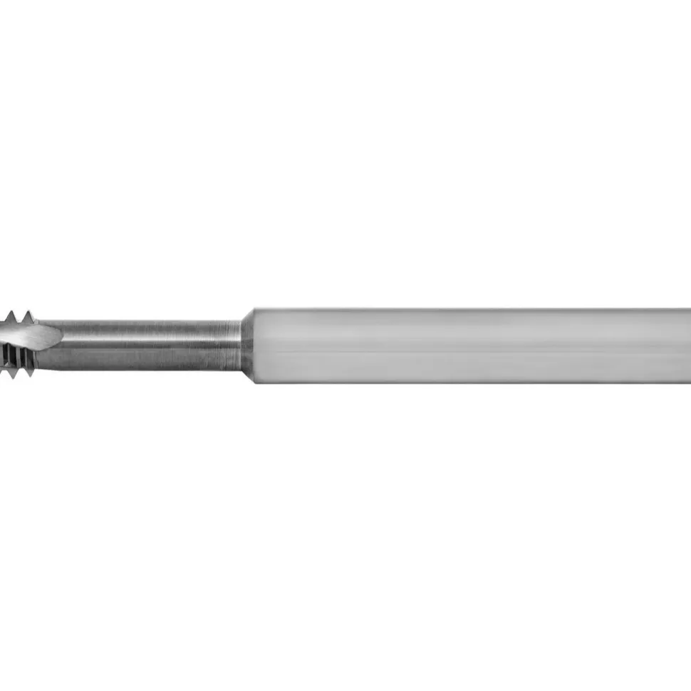 Helical Flute Thread Mill: 3/8-16, Internal, 3 Flute, 0.3750" Shank Dia, Solid Carbide